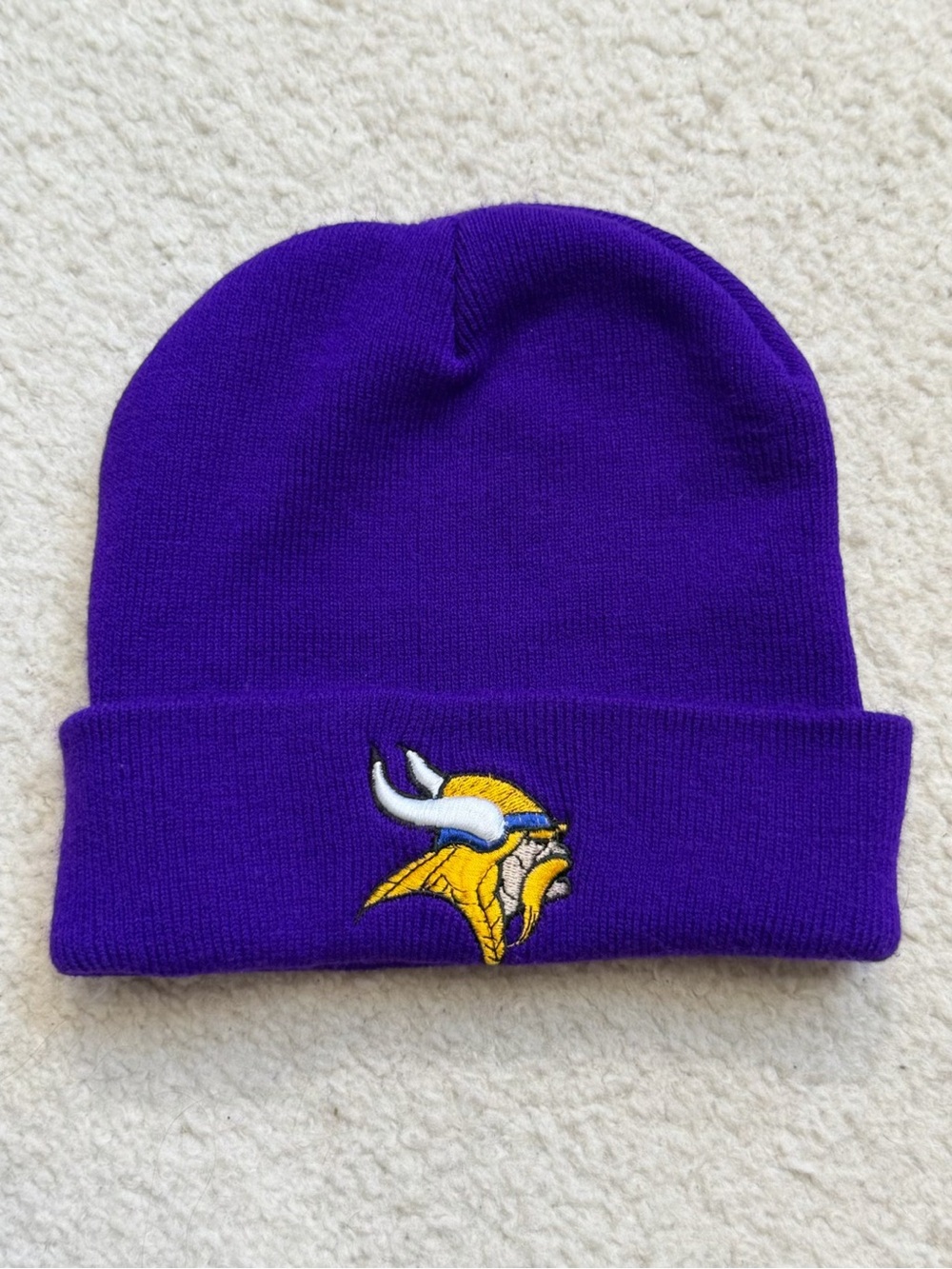 Minnesota Vikings Purple Knit Beanie Hat – Embroidered Logo